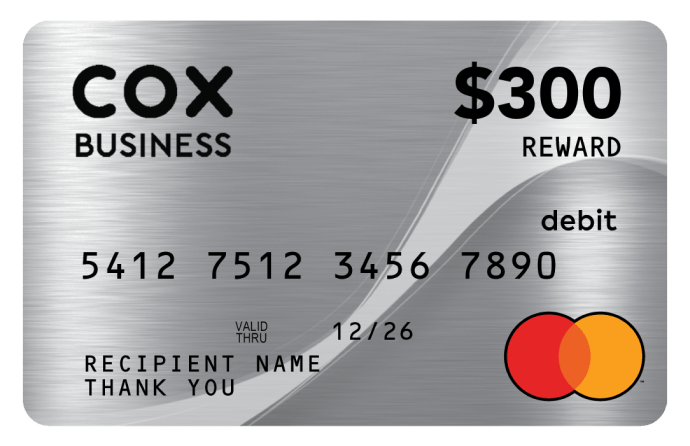 Cox business master card